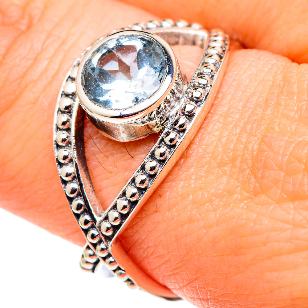 Blue Topaz Rings handcrafted by Ana Silver Co - RING97675