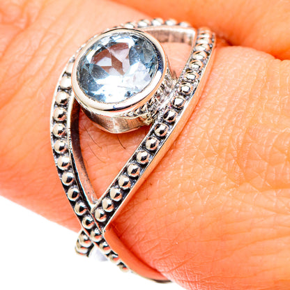 Blue Topaz Rings handcrafted by Ana Silver Co - RING97675