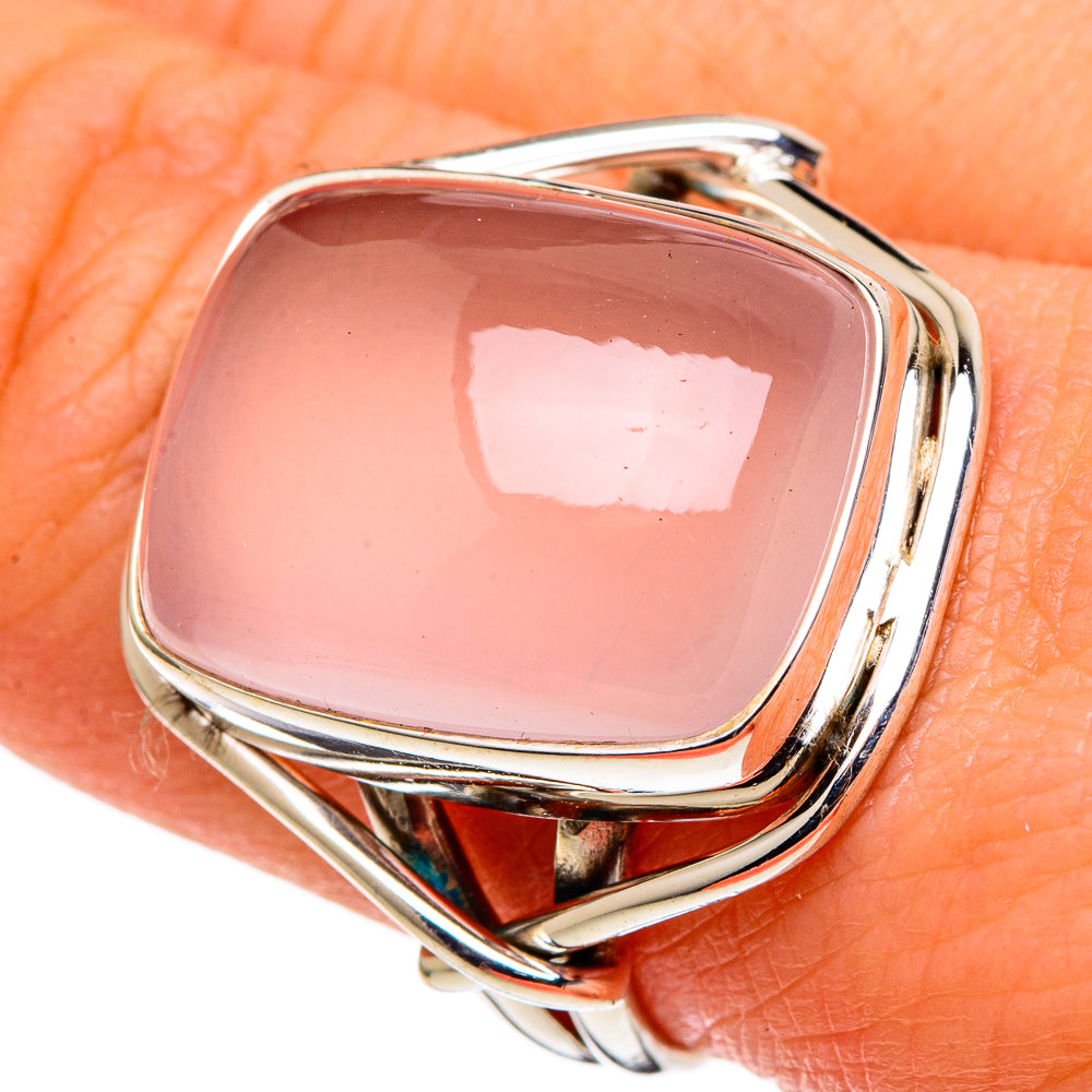 Rose Quartz Rings handcrafted by Ana Silver Co - RING97687