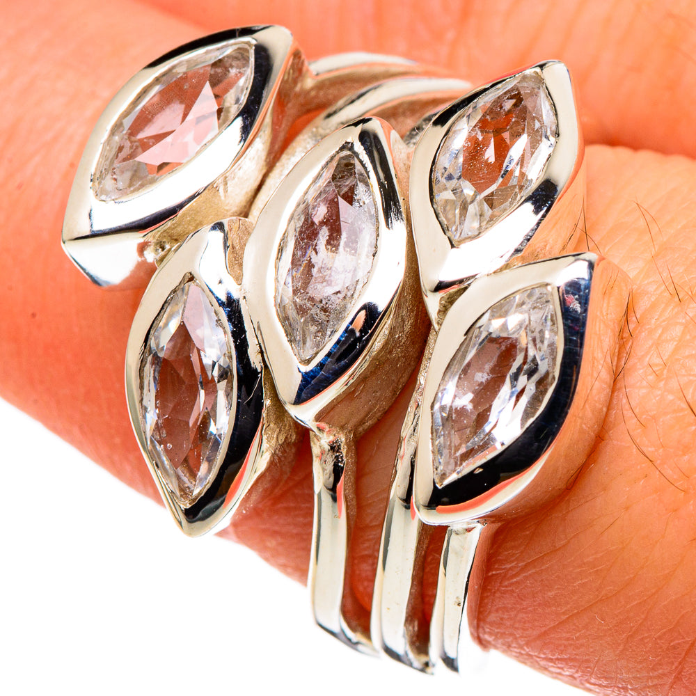 Rainbow Moonstone Rings handcrafted by Ana Silver Co - RING97699