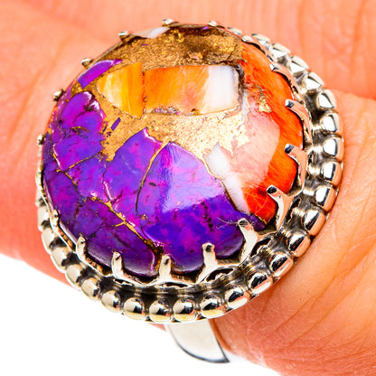 Spiny Oyster Turquoise Rings handcrafted by Ana Silver Co - RING97700