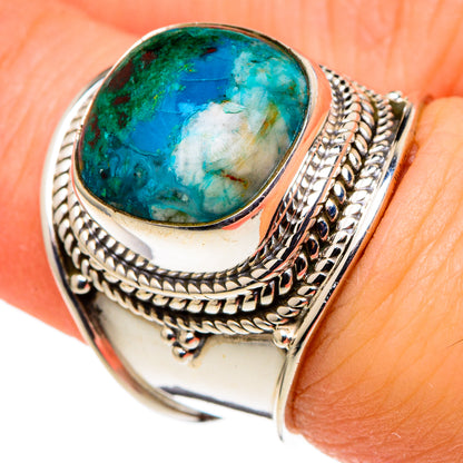 Chrysocolla Rings handcrafted by Ana Silver Co - RING97701