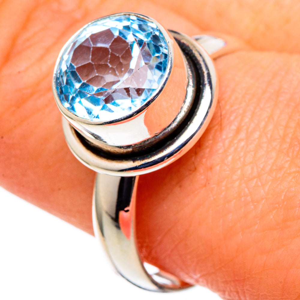 Blue Topaz Rings handcrafted by Ana Silver Co - RING97713