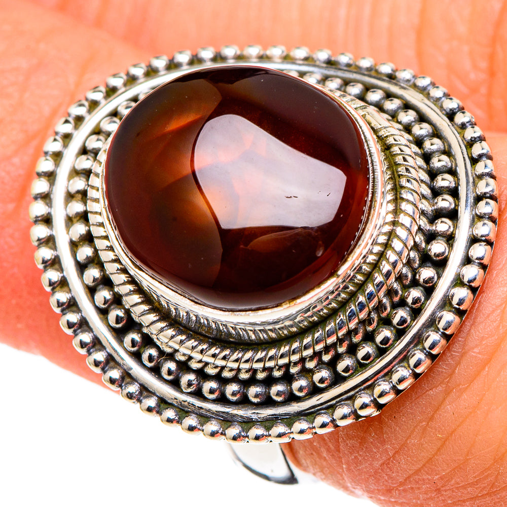 Mexican Fire Agate Rings handcrafted by Ana Silver Co - RING97722