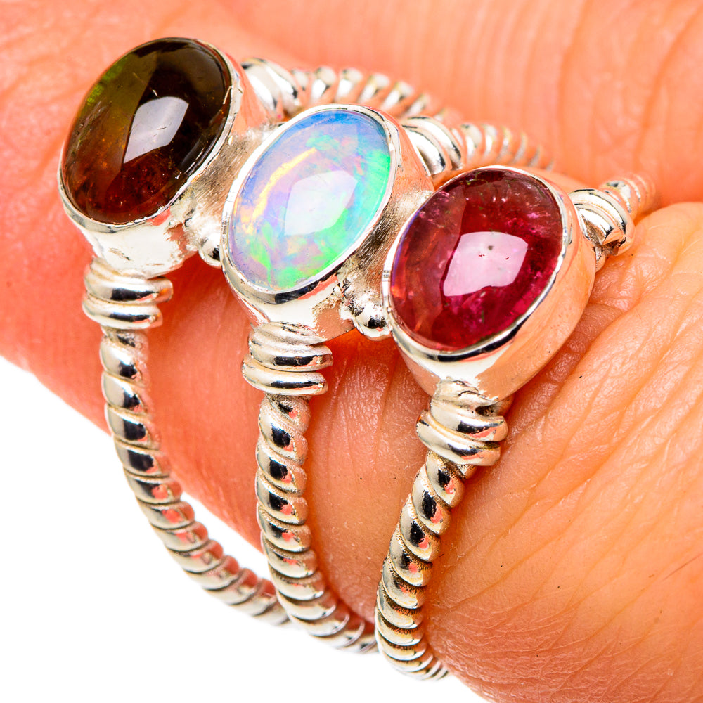 Ethiopian Opal Rings handcrafted by Ana Silver Co - RING97743