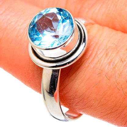 Blue Topaz Rings handcrafted by Ana Silver Co - RING97748