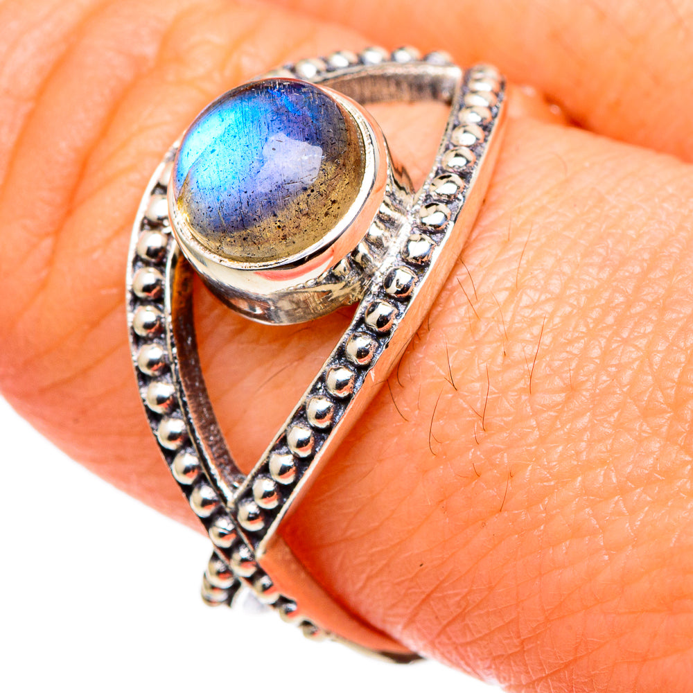 Labradorite Rings handcrafted by Ana Silver Co - RING97754