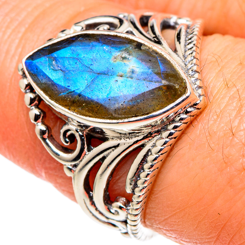Labradorite Rings handcrafted by Ana Silver Co - RING97756