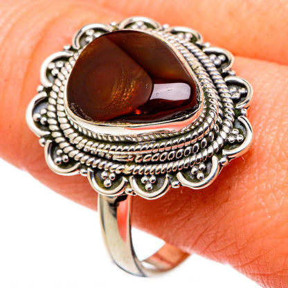 Mexican Fire Agate Rings handcrafted by Ana Silver Co - RING97761