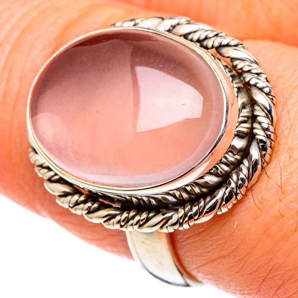 Rose Quartz Rings handcrafted by Ana Silver Co - RING97766