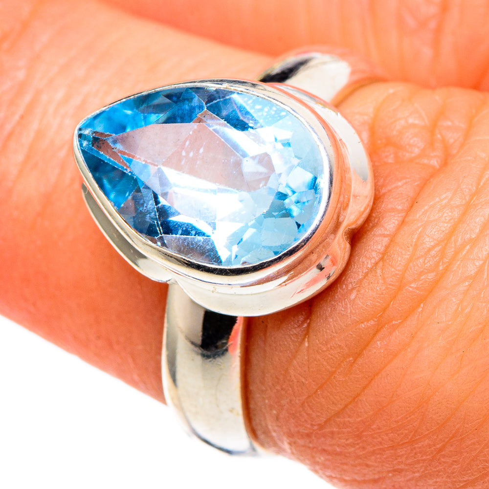 Blue Topaz Rings handcrafted by Ana Silver Co - RING97794