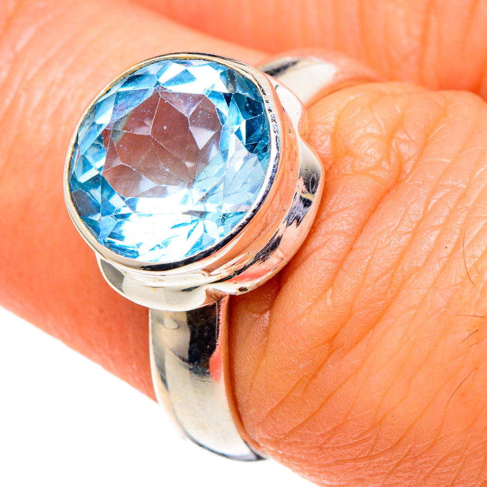 Blue Topaz Rings handcrafted by Ana Silver Co - RING97822