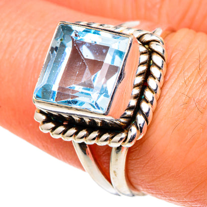 Blue Topaz Rings handcrafted by Ana Silver Co - RING97824