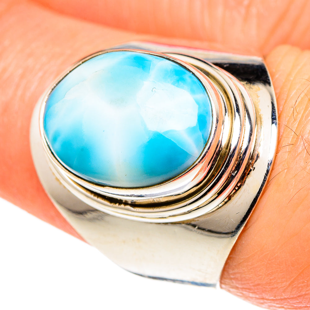 Larimar Rings handcrafted by Ana Silver Co - RING97826