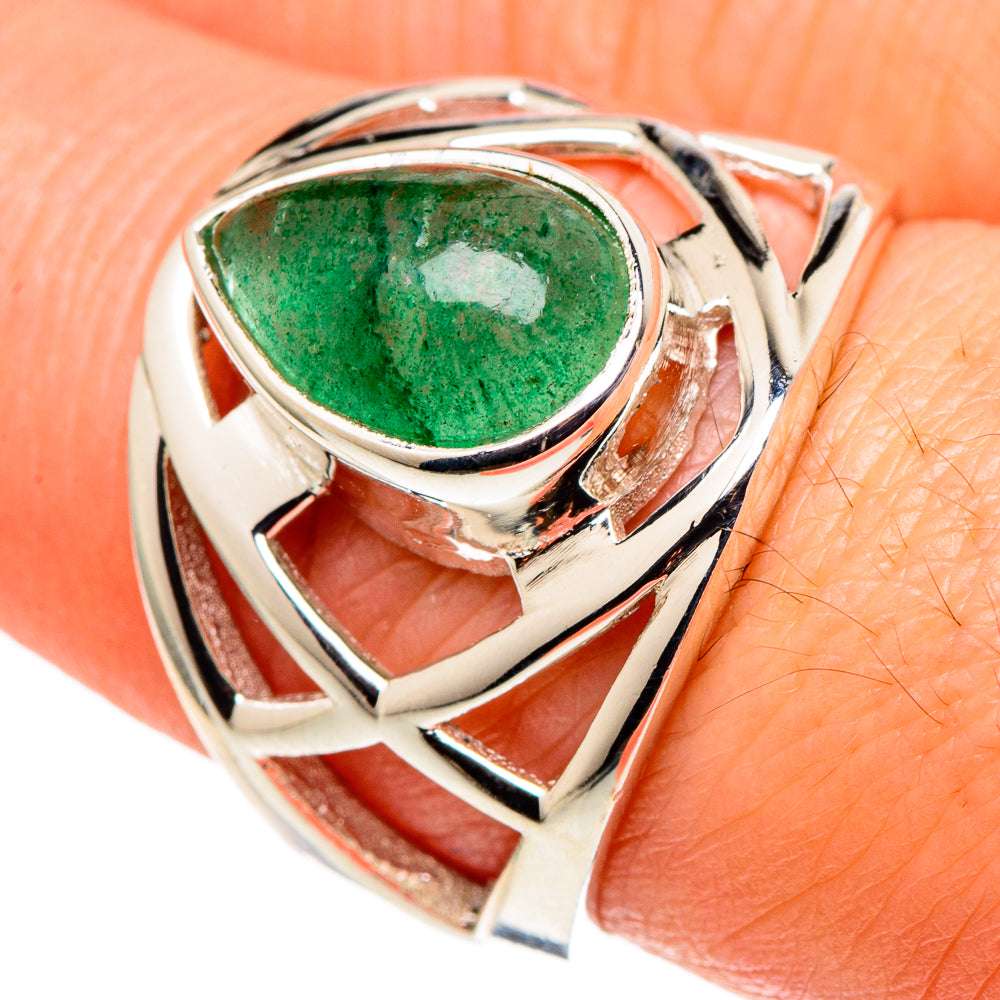 Green Aventurine Rings handcrafted by Ana Silver Co - RING97831