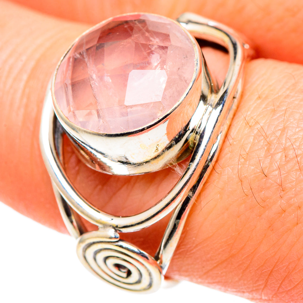 Rose Quartz Rings handcrafted by Ana Silver Co - RING97841