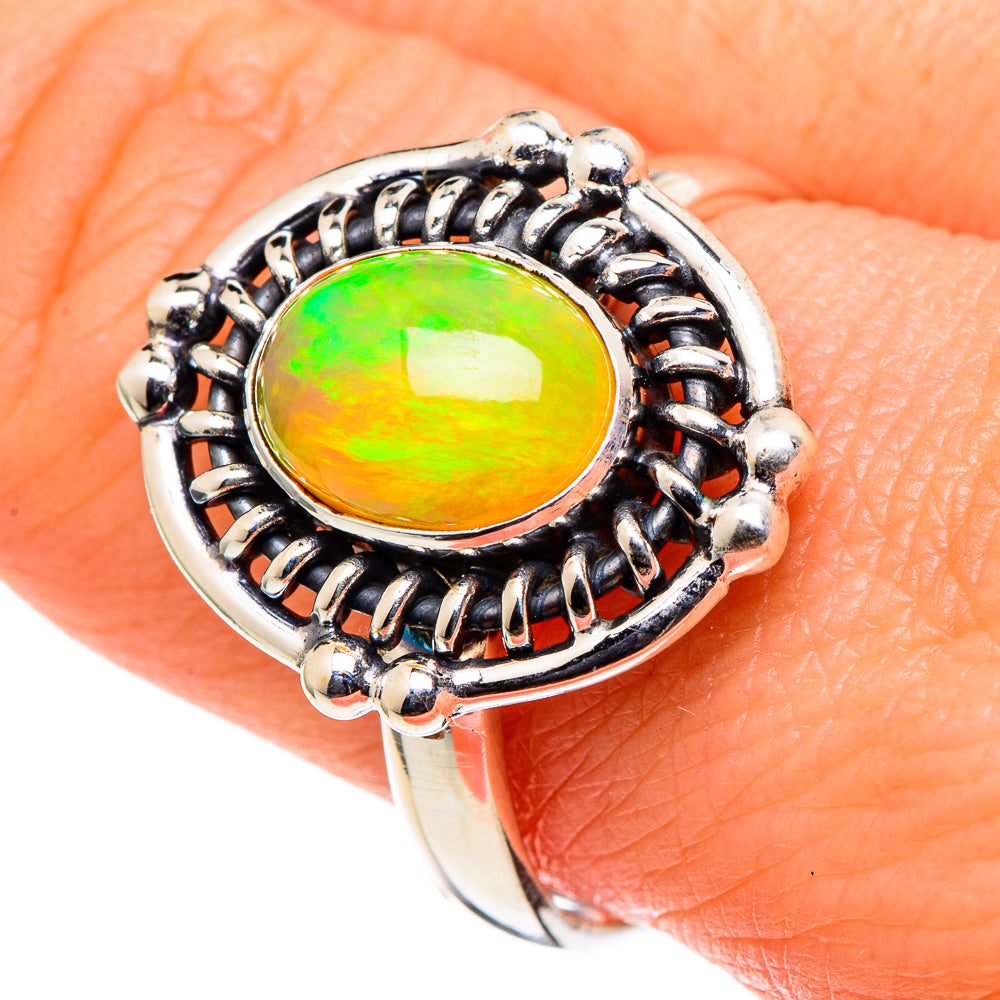 Ethiopian Opal Rings handcrafted by Ana Silver Co - RING97854