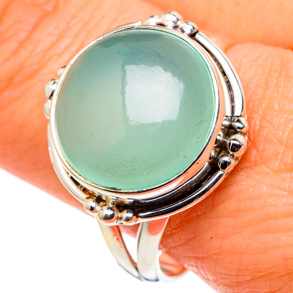 Aqua Chalcedony Rings handcrafted by Ana Silver Co - RING97862