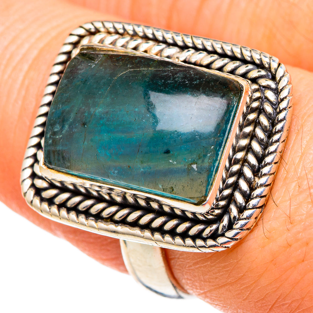 Blue Fluorite Rings handcrafted by Ana Silver Co - RING97864