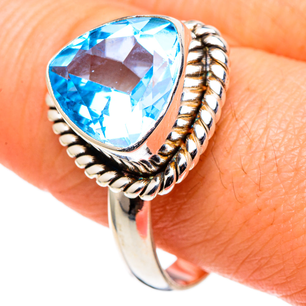 Blue Topaz Rings handcrafted by Ana Silver Co - RING97865