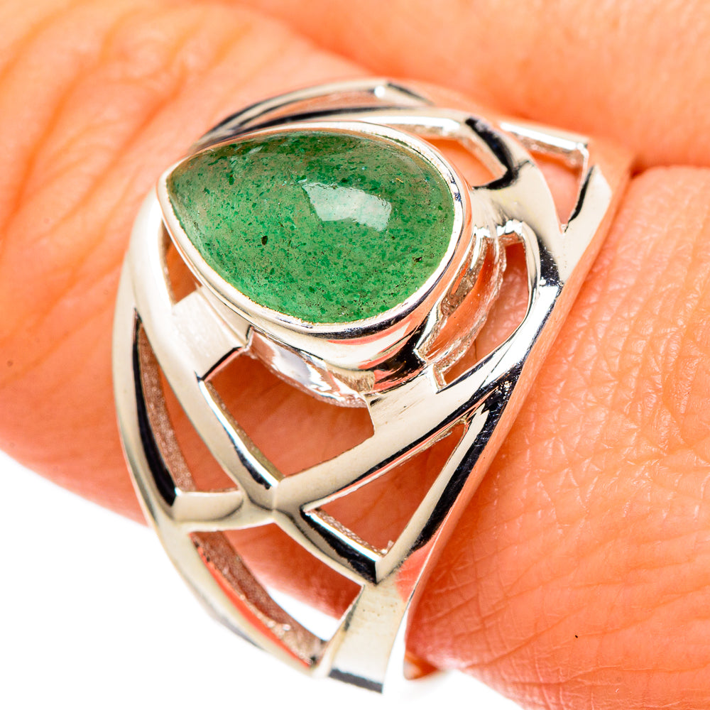 Green Aventurine Rings handcrafted by Ana Silver Co - RING97869