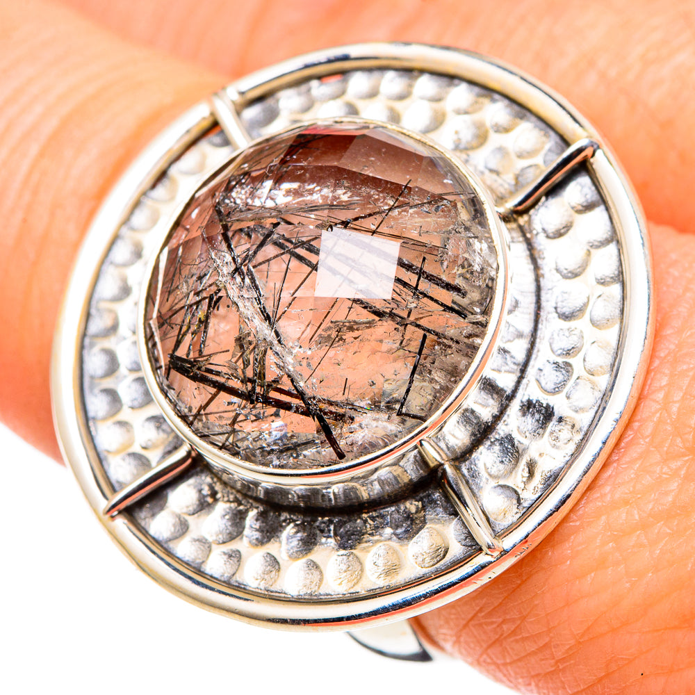 Tourmalinated Quartz Rings handcrafted by Ana Silver Co - RING97882