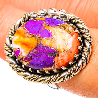 Spiny Oyster Turquoise Rings handcrafted by Ana Silver Co - RING97888