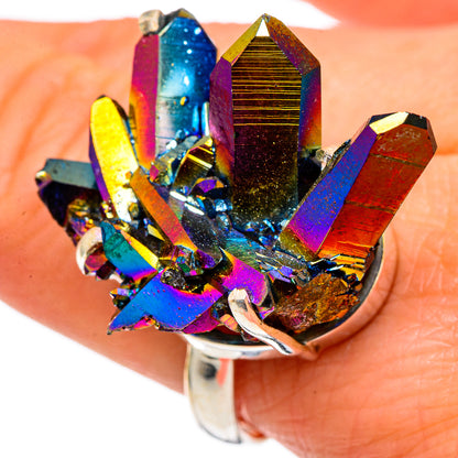 Titanium Sunshine Druzy Rings handcrafted by Ana Silver Co - RING97889