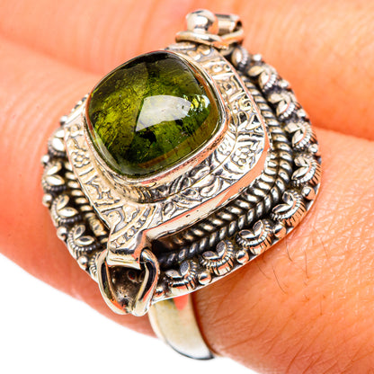 Green Tourmaline Rings handcrafted by Ana Silver Co - RING97897