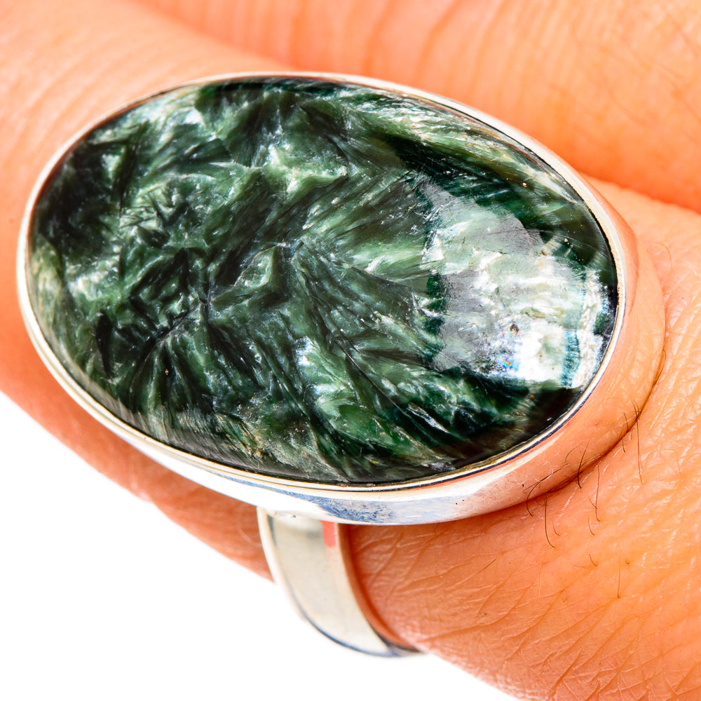 Seraphinite Rings handcrafted by Ana Silver Co - RING97905