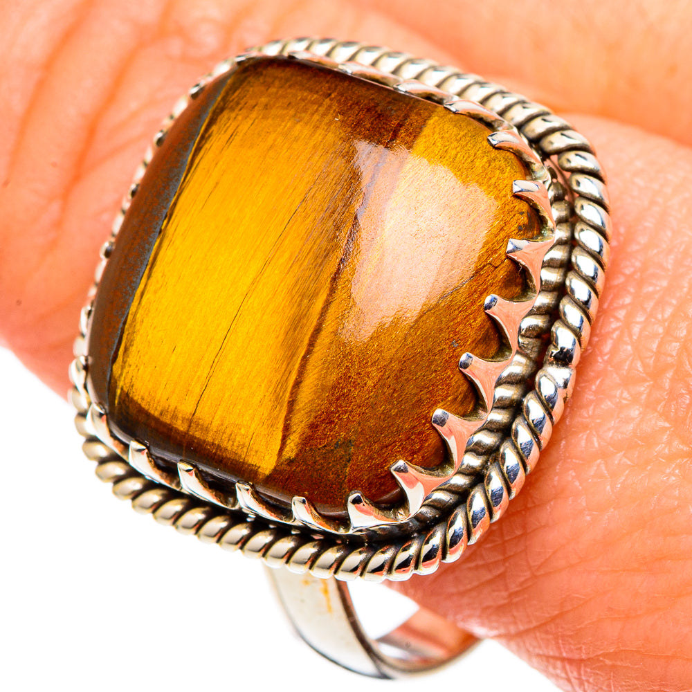 Tiger Eye Rings handcrafted by Ana Silver Co - RING97909