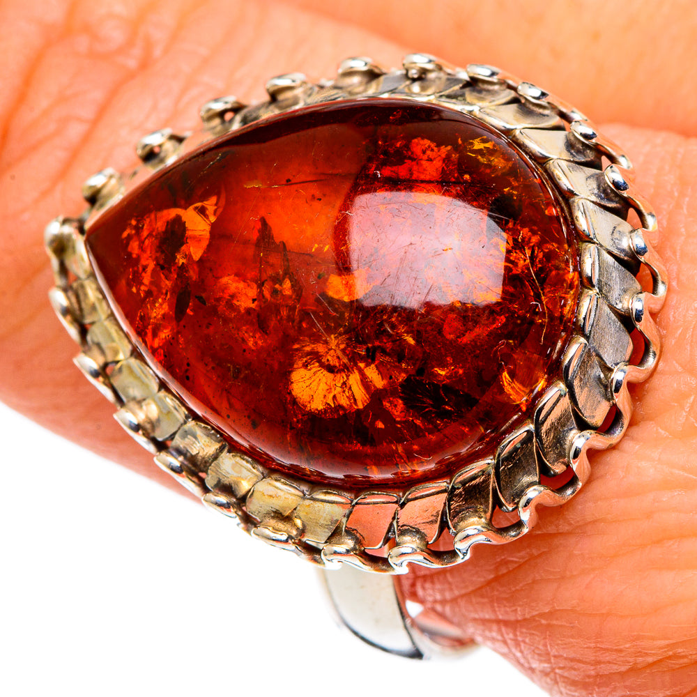 Baltic Amber Rings handcrafted by Ana Silver Co - RING97913