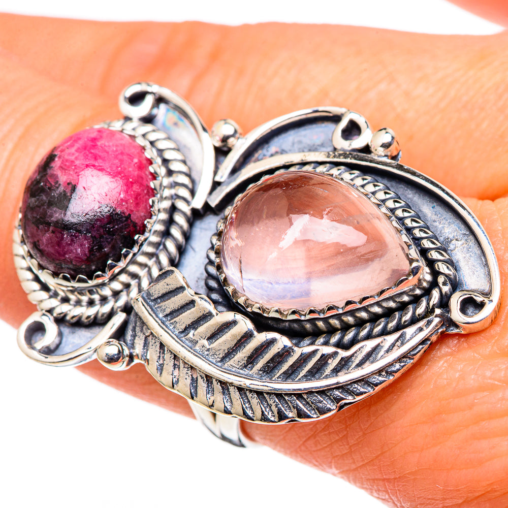 Rose Quartz Rings handcrafted by Ana Silver Co - RING97919