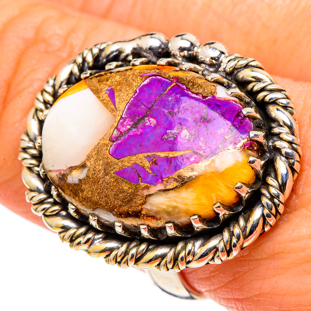 Spiny Oyster Turquoise Rings handcrafted by Ana Silver Co - RING97922