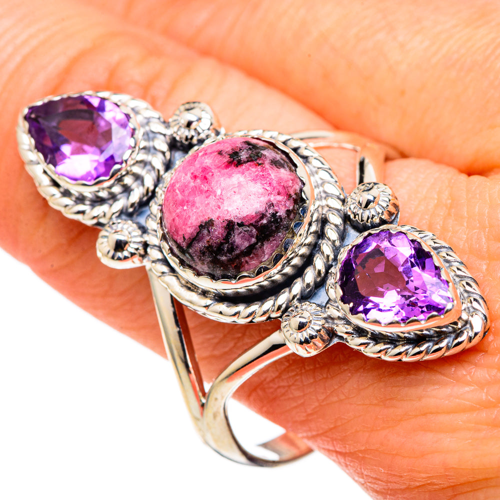 Rhodonite Rings handcrafted by Ana Silver Co - RING97926