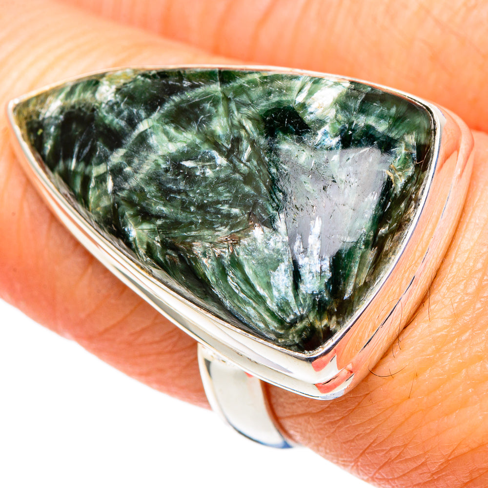 Seraphinite Rings handcrafted by Ana Silver Co - RING97930