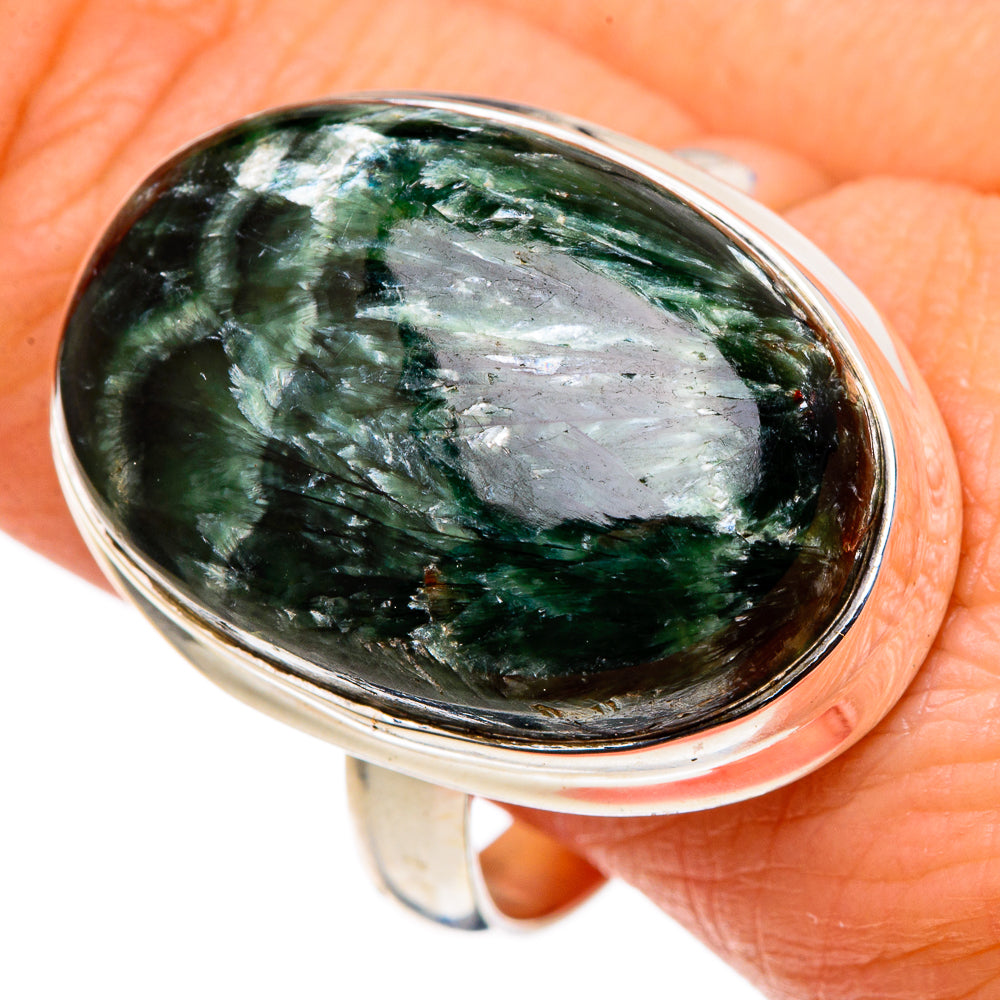 Seraphinite Rings handcrafted by Ana Silver Co - RING97932