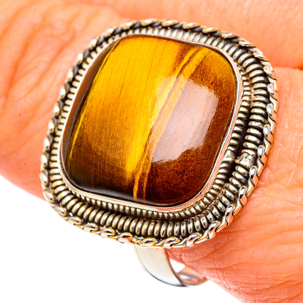 Tiger Eye Rings handcrafted by Ana Silver Co - RING97934