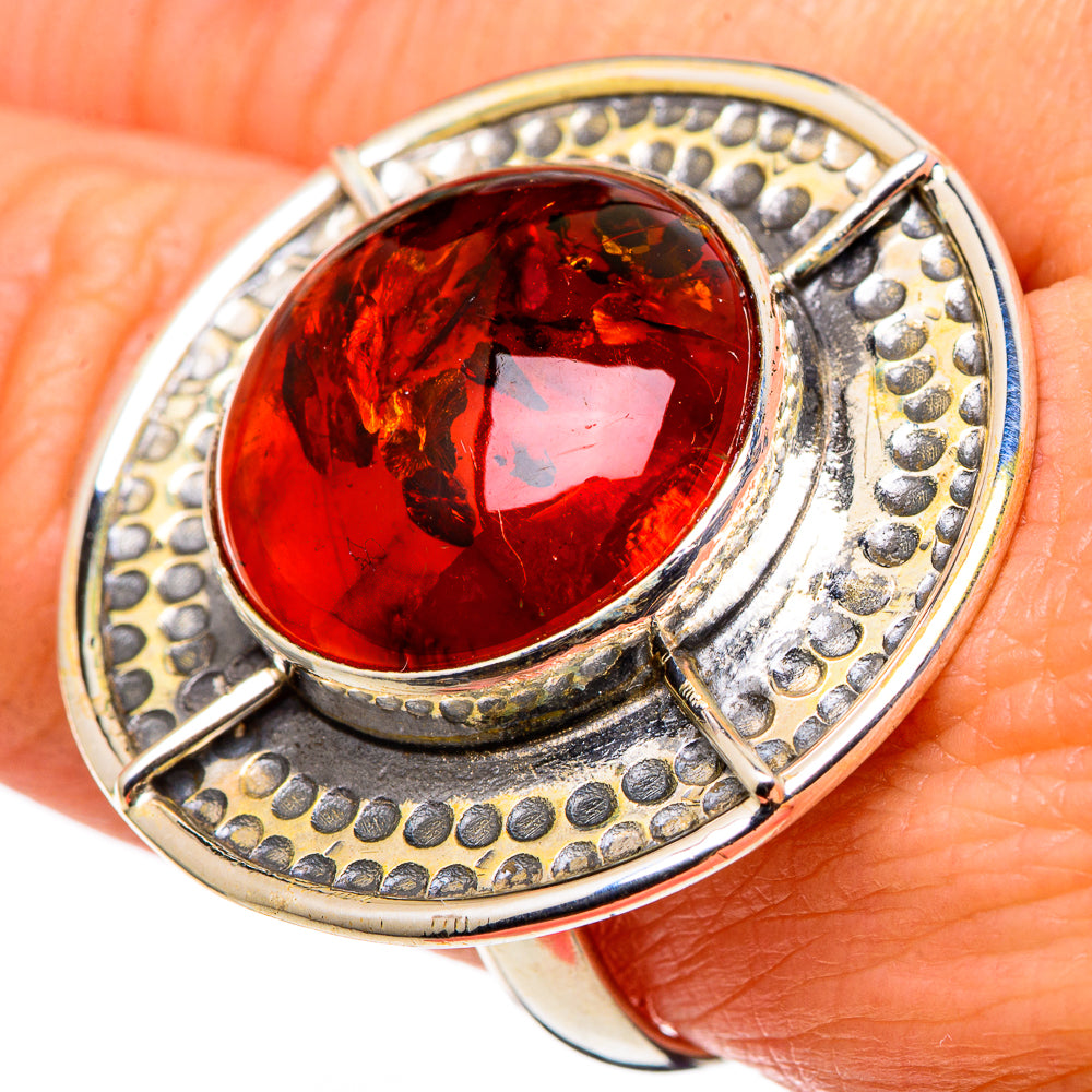 Baltic Amber Rings handcrafted by Ana Silver Co - RING97940