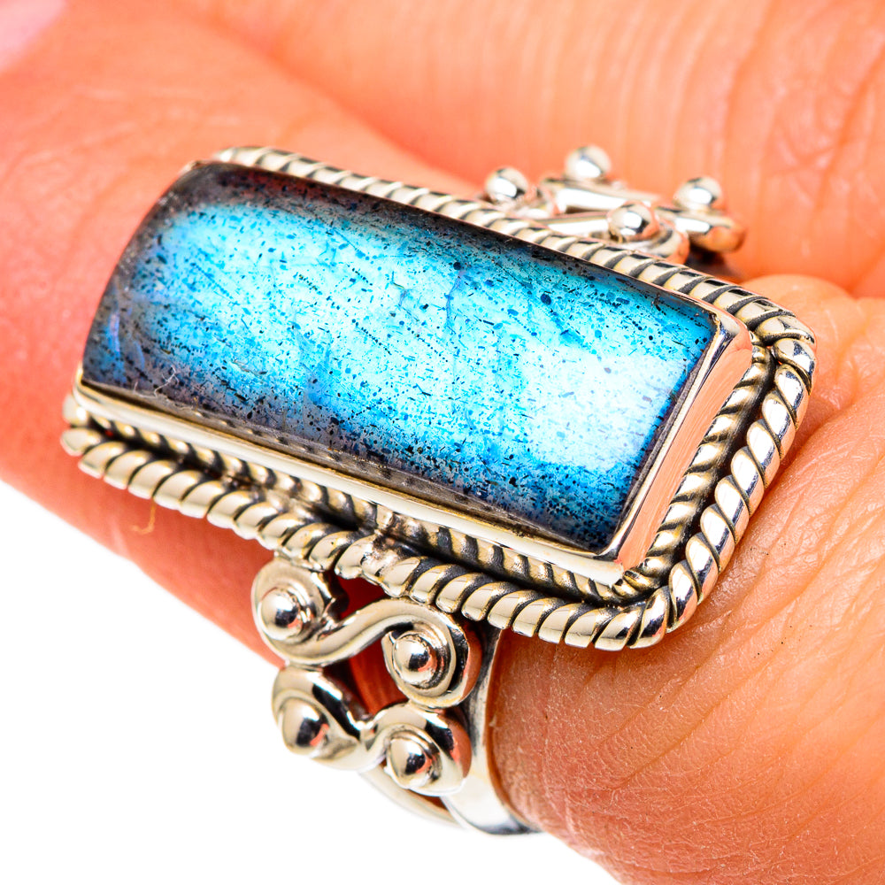 Labradorite Rings handcrafted by Ana Silver Co - RING97954
