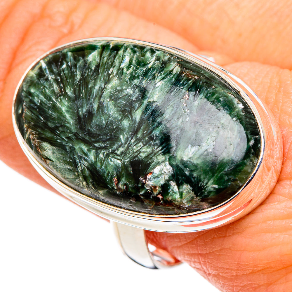 Seraphinite Rings handcrafted by Ana Silver Co - RING97956