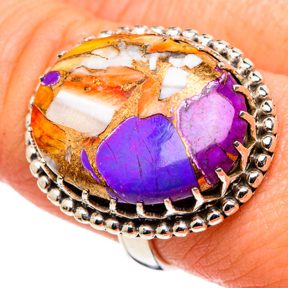 Spiny Oyster Turquoise Rings handcrafted by Ana Silver Co - RING97967