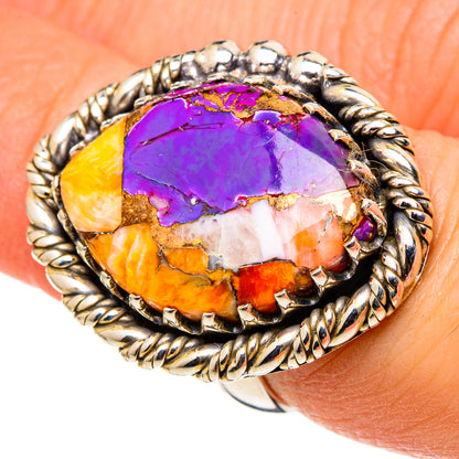 Spiny Oyster Turquoise Rings handcrafted by Ana Silver Co - RING97968