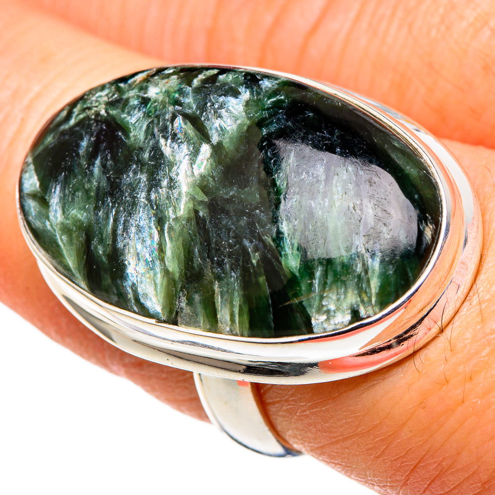 Seraphinite Rings handcrafted by Ana Silver Co - RING97973