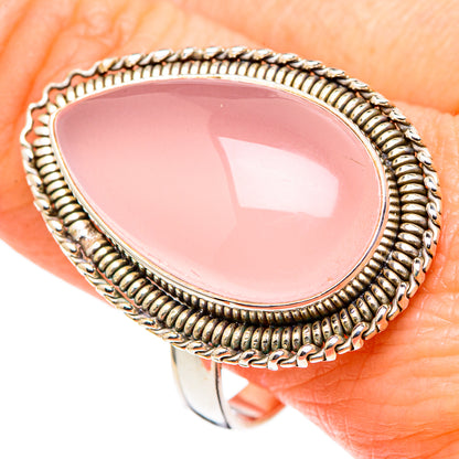 Rose Quartz Rings handcrafted by Ana Silver Co - RING97988