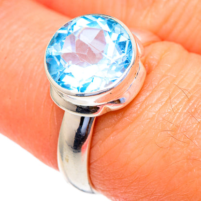Blue Topaz Rings handcrafted by Ana Silver Co - RING97997