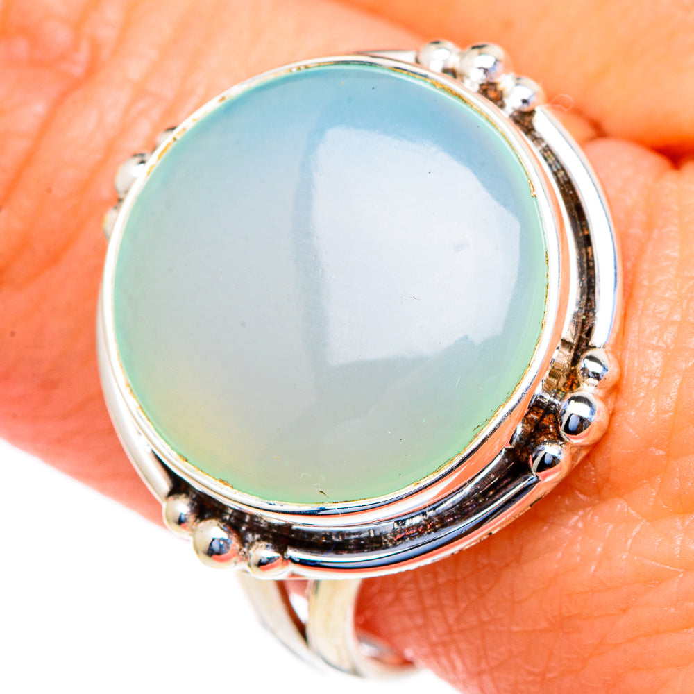 Aqua Chalcedony Rings handcrafted by Ana Silver Co - RING98000