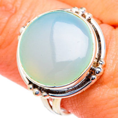 Aqua Chalcedony Rings handcrafted by Ana Silver Co - RING98000