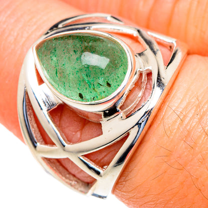 Green Aventurine Rings handcrafted by Ana Silver Co - RING98001