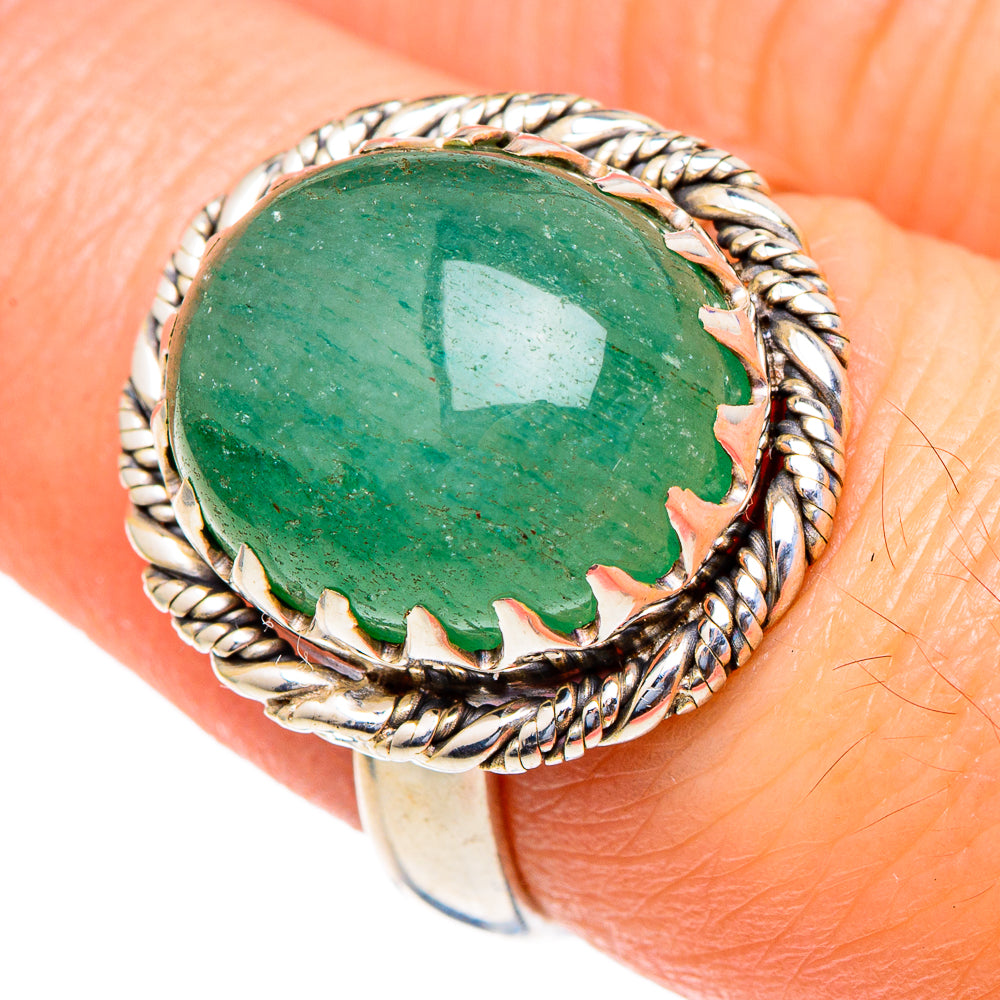 Green Aventurine Rings handcrafted by Ana Silver Co - RING98003